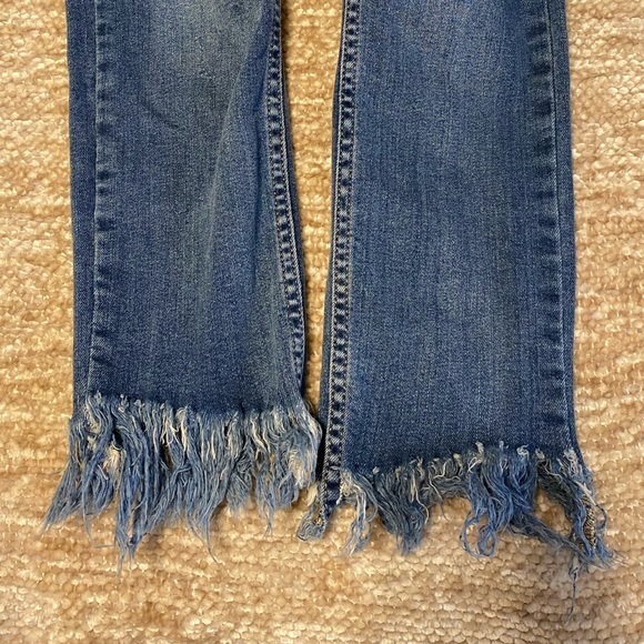Free People Skinny Ripped Jeans with Frayed Cuffs - Picture 5 of 5